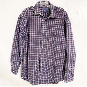 Duck Head Apparel Company Men's Cotton Plaid Button Down Shirt Size Large